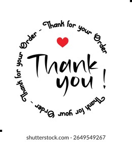 Thank You for Your Order. Elegant Thank You for Your Order Design with Stylish Graphics. Sophisticated Thank You for Your Purchase Image with Modern Elements. Chic Thank You for Your Order Graphic