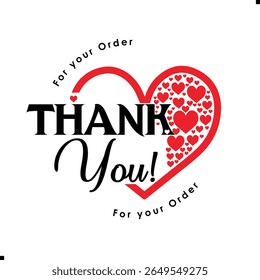 Thank You for Your Order. Elegant Thank You for Your Order Design with Stylish Graphics. Sophisticated Thank You for Your Purchase Image with Modern Elements. Chic Thank You for Your Order Graphic
