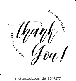 Thank You for Your Order. Elegant Thank You for Your Order Design with Stylish Graphics. Sophisticated Thank You for Your Purchase Image with Modern Elements. Chic Thank You for Your Order Graphic