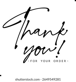 Thank You for Your Order. Elegant Thank You for Your Order Design with Stylish Graphics. Sophisticated Thank You for Your Purchase Image with Modern Elements. Chic Thank You for Your Order Graphic