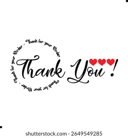 Thank You for Your Order. Elegant Thank You for Your Order Design with Stylish Graphics. Sophisticated Thank You for Your Purchase Image with Modern Elements. Chic Thank You for Your Order Graphic