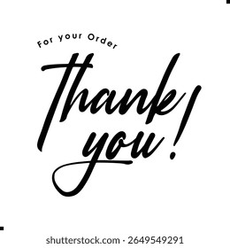 Thank You for Your Order. Elegant Thank You for Your Order Design with Stylish Graphics. Sophisticated Thank You for Your Purchase Image with Modern Elements. Chic Thank You for Your Order Graphic