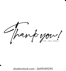Thank You for Your Order. Elegant Thank You for Your Order Design with Stylish Graphics. Sophisticated Thank You for Your Purchase Image with Modern Elements. Chic Thank You for Your Order Graphic