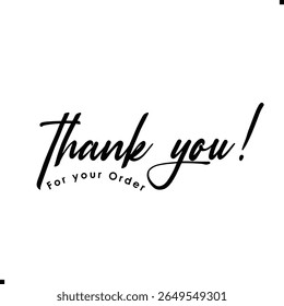 Thank You for Your Order. Elegant Thank You for Your Order Design with Stylish Graphics. Sophisticated Thank You for Your Purchase Image with Modern Elements. Chic Thank You for Your Order Graphic