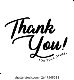 Thank You for Your Order. Elegant Thank You for Your Order Design with Stylish Graphics. Sophisticated Thank You for Your Purchase Image with Modern Elements. Chic Thank You for Your Order Graphic