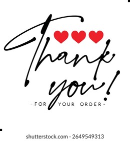 Thank You for Your Order. Elegant Thank You for Your Order Design with Stylish Graphics. Sophisticated Thank You for Your Purchase Image with Modern Elements. Chic Thank You for Your Order Graphic