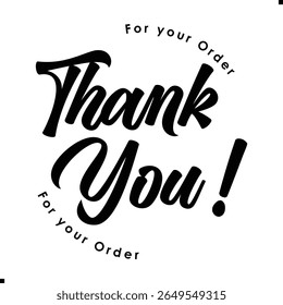 Thank You for Your Order. Elegant Thank You for Your Order Design with Stylish Graphics. Sophisticated Thank You for Your Purchase Image with Modern Elements. Chic Thank You for Your Order Graphic