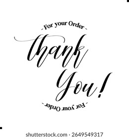Thank You for Your Order. Elegant Thank You for Your Order Design with Stylish Graphics. Sophisticated Thank You for Your Purchase Image with Modern Elements. Chic Thank You for Your Order Graphic
