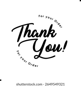 Thank You for Your Order. Elegant Thank You for Your Order Design with Stylish Graphics. Sophisticated Thank You for Your Purchase Image with Modern Elements. Chic Thank You for Your Order Graphic