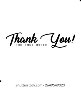 Thank You for Your Order. Elegant Thank You for Your Order Design with Stylish Graphics. Sophisticated Thank You for Your Purchase Image with Modern Elements. Chic Thank You for Your Order Graphic