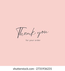 Thank You for Your Order. Elegant Thank You for Your Order Design with Stylish Graphics. Sophisticated Thank You for Your Purchase Image with Modern Elements. Chic Thank You for Your Order Graphic