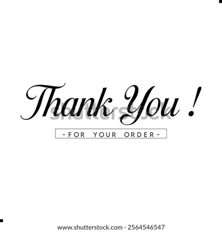 Thank You for Your Order. Elegant Thank You for Your Order Design with Stylish Graphics. Sophisticated Thank You for Your Purchase Image with Modern Elements. Chic Thank You for Your Order Graphic