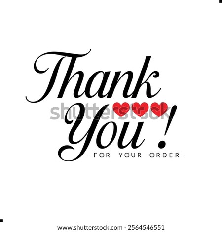 Thank You for Your Order. Elegant Thank You for Your Order Design with Stylish Graphics. Sophisticated Thank You for Your Purchase Image with Modern Elements. Chic Thank You for Your Order Graphic