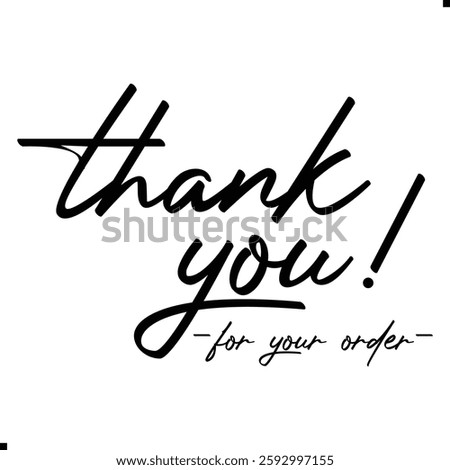 Thank You for Your Order. Elegant Thank You for Your Order Design with Stylish Graphics. Sophisticated Thank You for Your Purchase Image with Modern Elements. Chic Thank You for Your Order Graphic