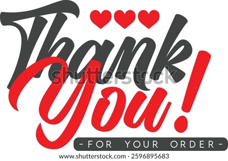 Thank You for Your Order. Elegant Thank You for Your Order Design with Stylish Graphics. Sophisticated Thank You for Your Purchase Image with Modern Elements. Chic Handwriting Thank you note