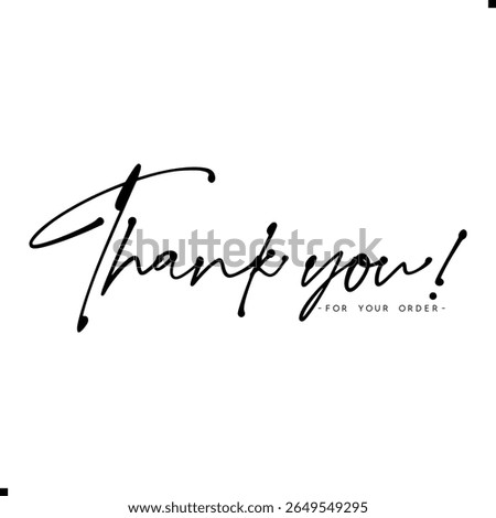 Thank You for Your Order. Elegant Thank You for Your Order Design with Stylish Graphics. Sophisticated Thank You for Your Purchase Image with Modern Elements. Chic Thank You for Your Order Graphic