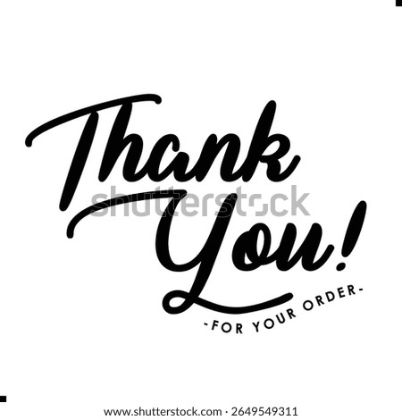 Thank You for Your Order. Elegant Thank You for Your Order Design with Stylish Graphics. Sophisticated Thank You for Your Purchase Image with Modern Elements. Chic Thank You for Your Order Graphic