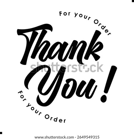 Thank You for Your Order. Elegant Thank You for Your Order Design with Stylish Graphics. Sophisticated Thank You for Your Purchase Image with Modern Elements. Chic Thank You for Your Order Graphic