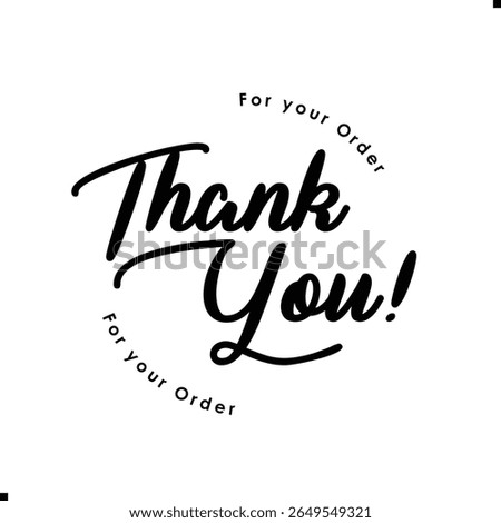 Thank You for Your Order. Elegant Thank You for Your Order Design with Stylish Graphics. Sophisticated Thank You for Your Purchase Image with Modern Elements. Chic Thank You for Your Order Graphic