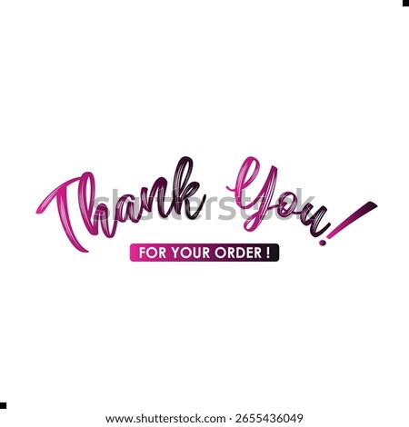 Thank You for Your Order. Elegant Thank You for Your Order Design with Stylish Graphics. Sophisticated Thank You for Your Purchase Image with Modern Elements. Chic Thank You for Your Order Graphic