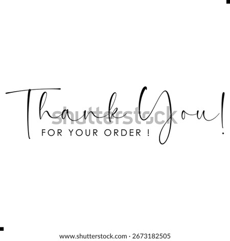 Thank You for Your Order. Elegant Thank You for Your Order Design with Stylish Graphics. Sophisticated Thank You for Your Purchase Image with Modern Elements. Chic Thank You for Your Order Graphic