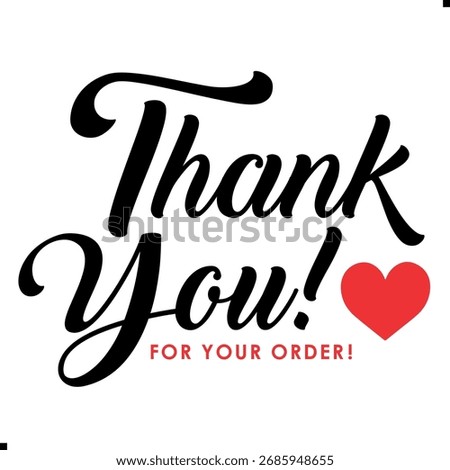 Thank You for Your Order. Elegant Thank You for Your Order Design with Stylish Graphics. Sophisticated Thank You for Your Purchase Image with Modern Elements. Chic Thank You for Your Order Graphic