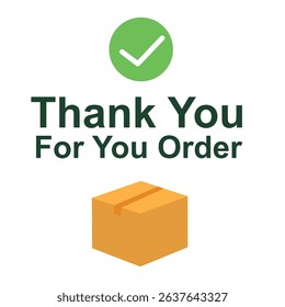 Thank You for Your Order, Online Purchase Confirmation Illustration