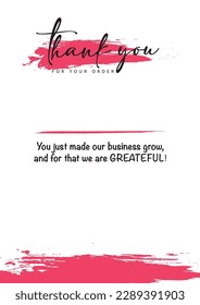 Thank you for your order, printable vector illustration. Business thank you customer card for your custemers.