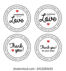 Thank you for your order. Set of stamps made with love product