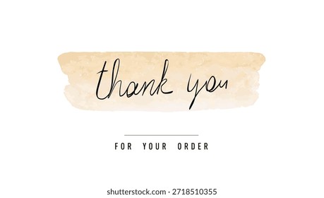 Gracias Por Su Plantilla De Pedido Para Su Tienda. Vector EPS10
