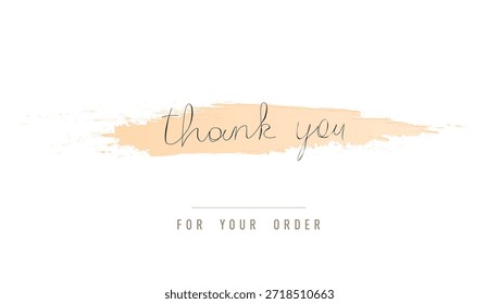 Gracias Por Su Plantilla De Pedido Para Su Tienda. Vector EPS10
