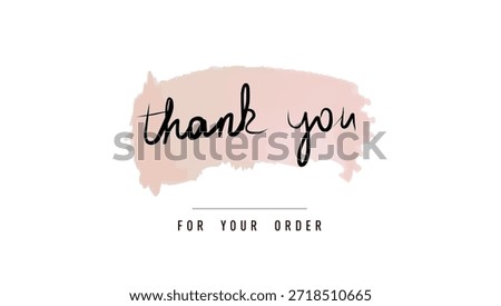 Thank You For Your Order Template For Your Shop. EPS10 Vector
