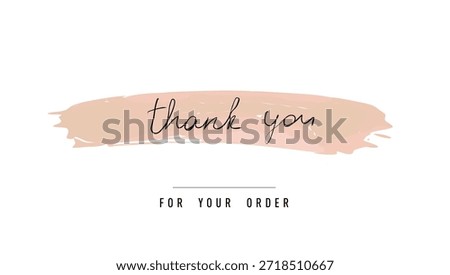 Thank You For Your Order Template For Your Shop. EPS10 Vector
