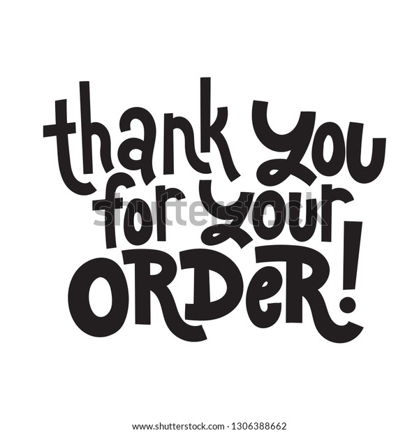 Thank You Your Order Unique Slogan Stock Vector (Royalty Free ...