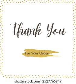 Thank You For Your Order vector art eps