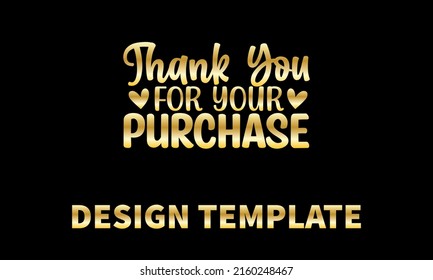 thank you for your purchase vector logo monogram template