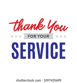 Thank You For Your Service, Veterans Memorial Day, Memorial Day Background, Service Background, Thank You Text, Veteran's Appreciation, Holiday Vector Text Background