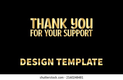 thank you for your suport vector logo monogram template