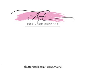 Thank you for your Support card eps vector