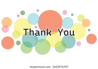 Thank you for your support lettering with message bubbles on a white background. Modern typography. Thank you for the colorful calligraphy design of greeting cards. Vector illustration. Eps file 498.
