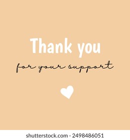 thank you for your support post card design