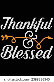 Thankful And Blessed Cut eps cut file for cutting machine