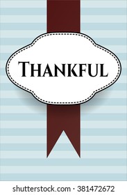 Thankful card or banner