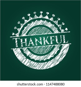 Thankful with chalkboard texture