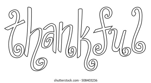 Thankful Coloring Page