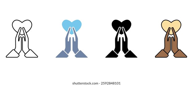 thankful concept line icon. Simple element illustration. thankful concept outline symbol design.