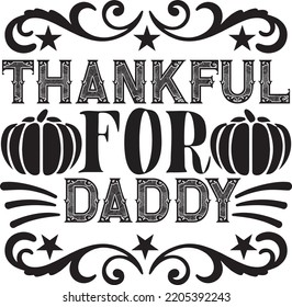 thankful for daddy vector file