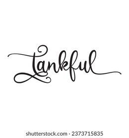 Thankful - fall vector design