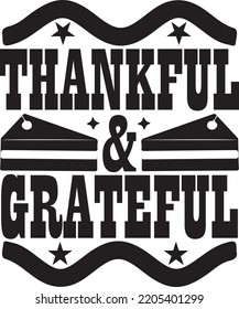 thankful and grateful vector file