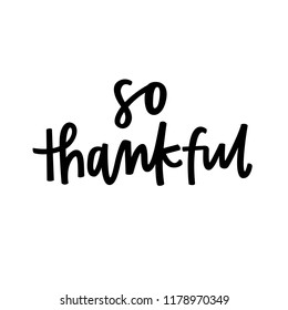 So thankful hand lettering